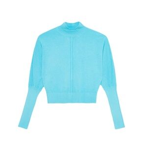 DÈLUC. CAMPANULA TURTLENECK SWEATER - CYAN